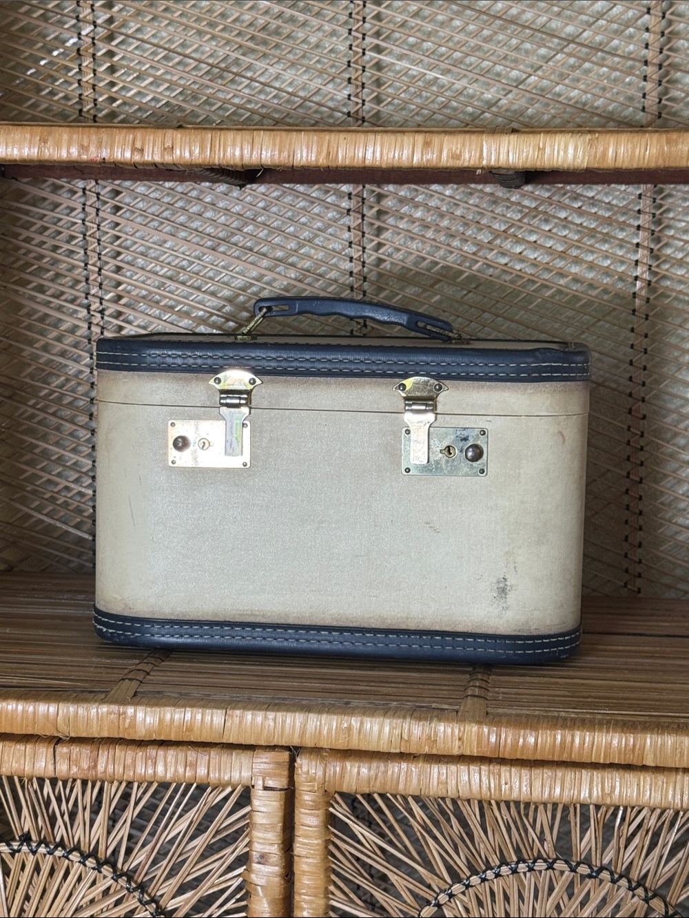 Vintage Train Case or Cosmetic Case 40-50s